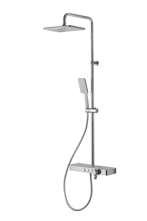 DICM0460White And Chrome Shower Kit