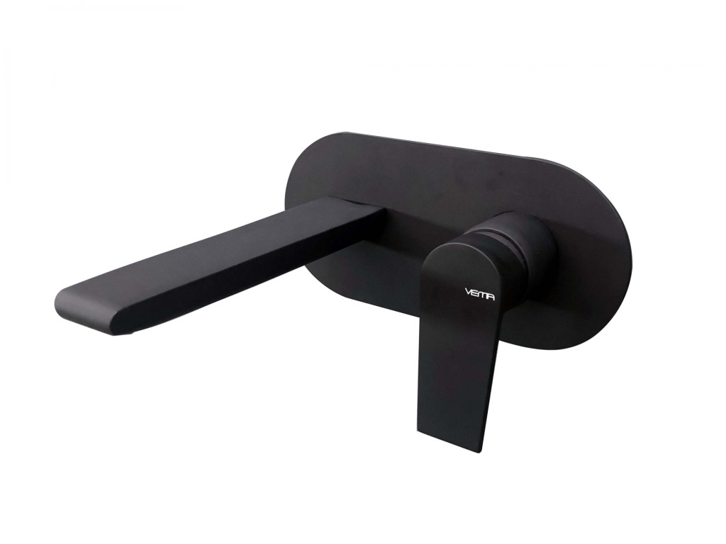 DITS1186Timea Black Wall Mounted Basin Mixer